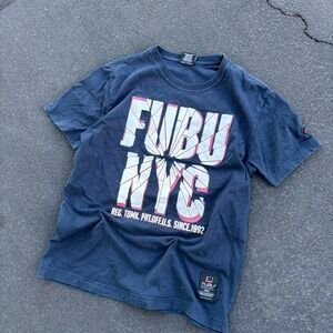 Y2k Vintage FUBU NYC T Shirt Size Medium